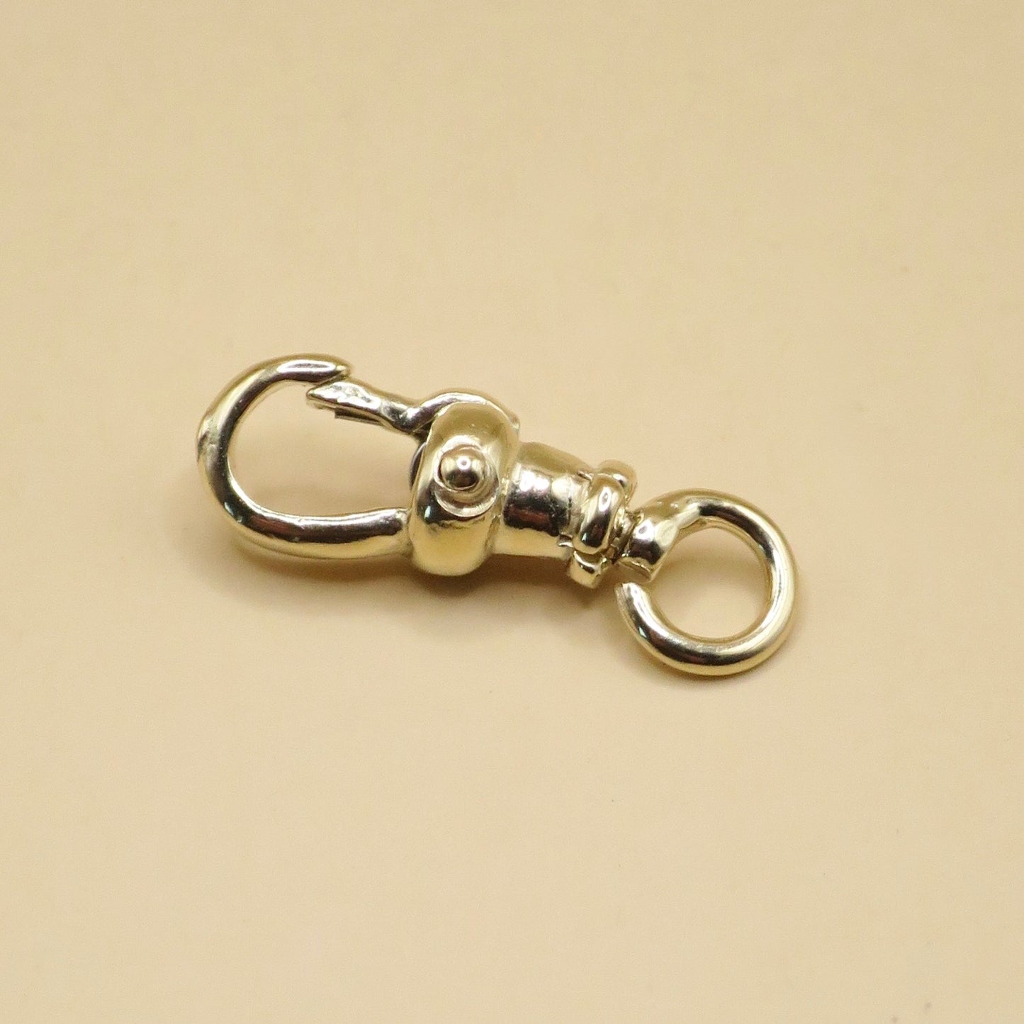 14K Yellow Gold Antique Style Swivel Clasp - Lobster Clip 15mm - SMALL
