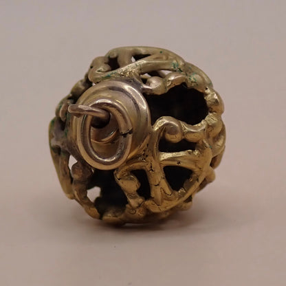Antique Victorian Rare Antique Victorian Open-Work Opal "Cage" Micro-Charm