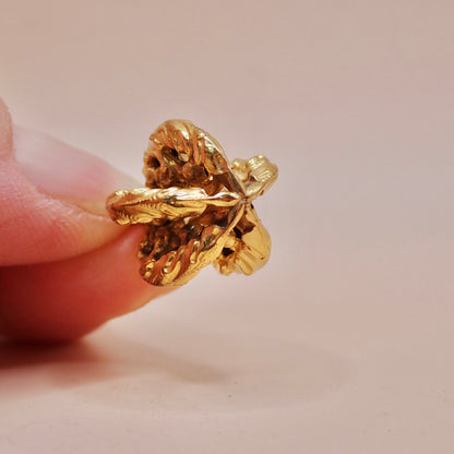 Antique Victorian Repoussé 18K Acanthus "Orb" Charm