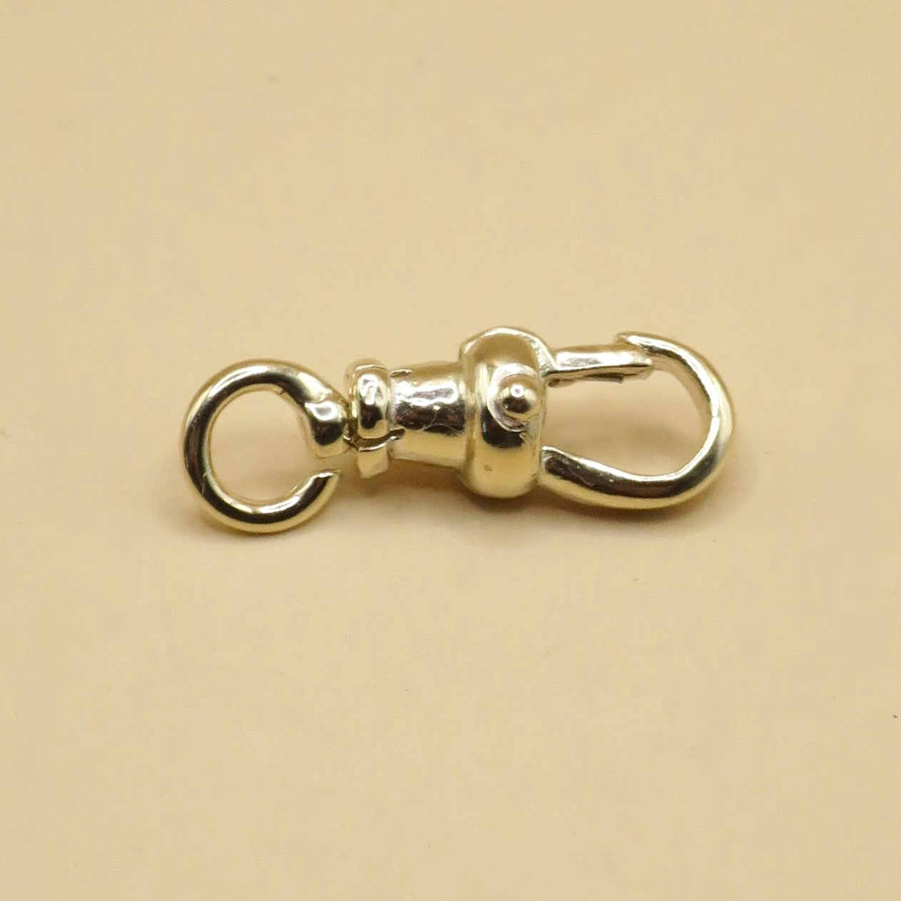 14K Yellow Gold Antique Style Swivel Clasp - Lobster Clip 15mm - SMALL