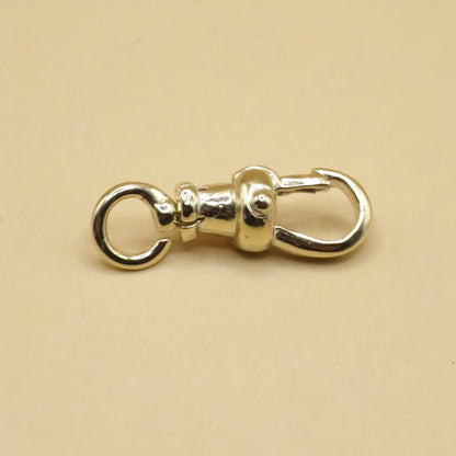 14K Yellow Gold Antique Style Swivel Clasp - Lobster Clip 15mm - SMALL