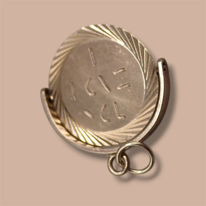 1966 Vintage 9k 9ct Yellow Gold “I Love You” Spinner Charm Pendant Hallmarked