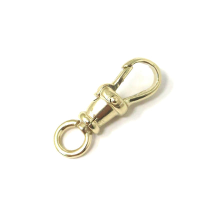 14K Yellow Gold Antique Style Swivel Clasp - Lobster Clip 19mm - MEDIUM