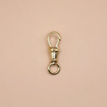 14K Yellow Gold Antique Style Swivel Clasp - Lobster Clip 19mm - MEDIUM