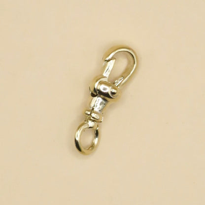 14K Yellow Gold Antique Style Swivel Clasp - Lobster Clip 15mm - SMALL