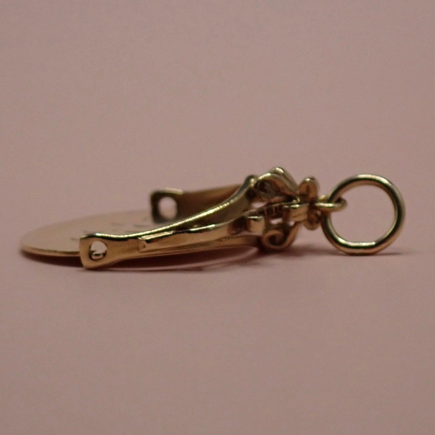 Vintage 1975 Birmingham 9ct Gold Heart Shaped 'I Love You' Spinner Charm Pendant