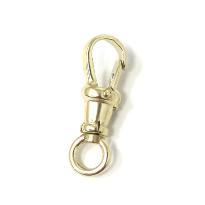 14K Yellow Gold Antique Style Swivel Clasp - Lobster Clip 19mm - MEDIUM