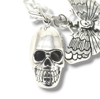 Large Solid 925 Sterling Silver 3d Skull Pendant