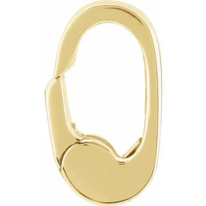 14K Yellow Gold Hinged Charm Bail, Connector, Fastener - 7.15 x 3.05 mm