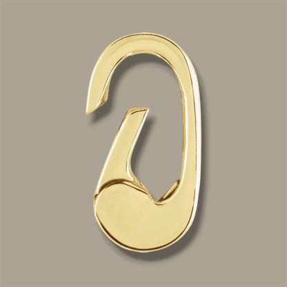 14K Yellow Gold Hinged Charm Bail, Connector, Fastener - 7.15 x 3.05 mm