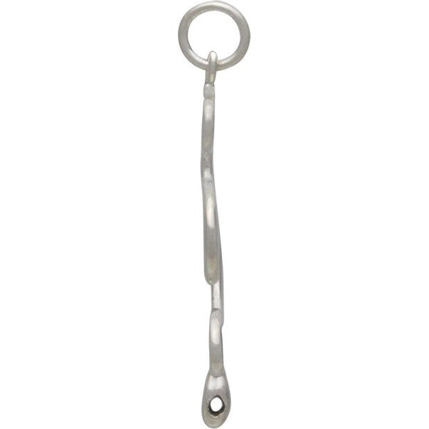 Solid 925 Sterling Silver Snake Pendant