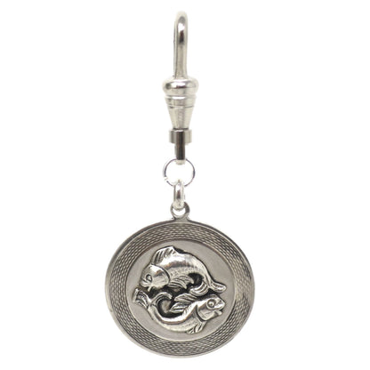 Vintage European 835 Continental Silver Pisces Fish Zodiac Sign Pendant
