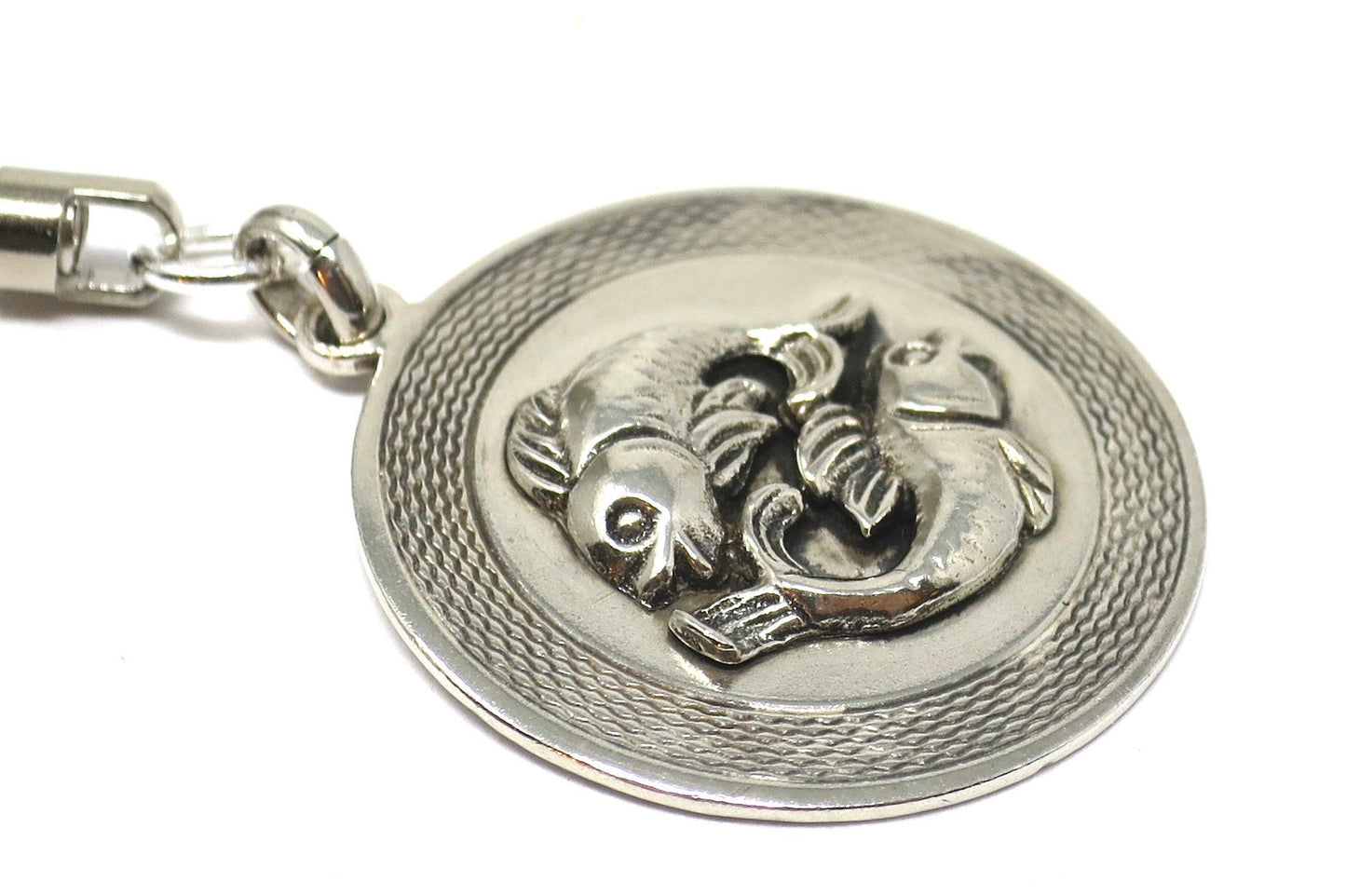 Vintage European 835 Continental Silver Pisces Fish Zodiac Sign Pendant