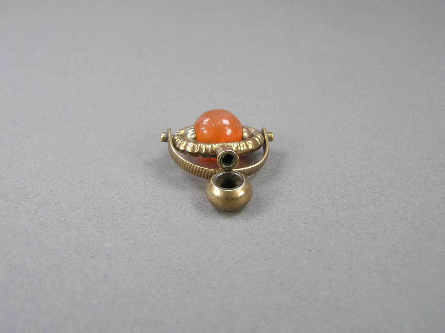 Collectible Antique 10kt 10ct Victorian Rolled Gold with Carnelian Spinner Watch Key Fob Pendant