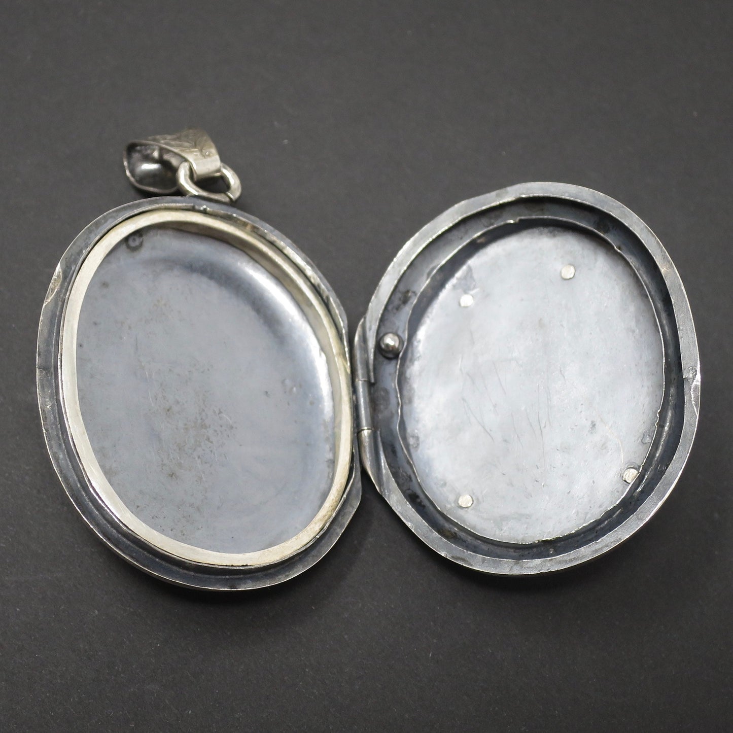 Large Antique Victorian Monogrammed Engraved Locket Pendant