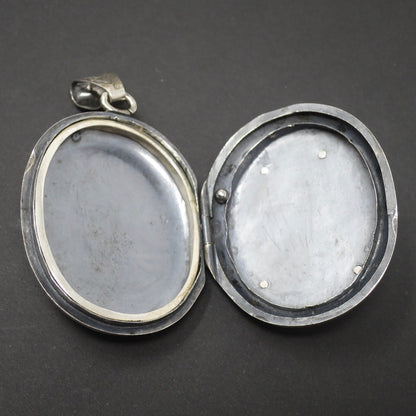 Large Antique Victorian Monogrammed Engraved Locket Pendant