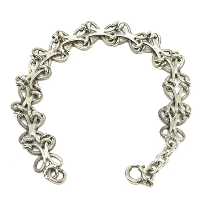 Reversible French Antique Silver and Rose Gold Vermeil Bracelet