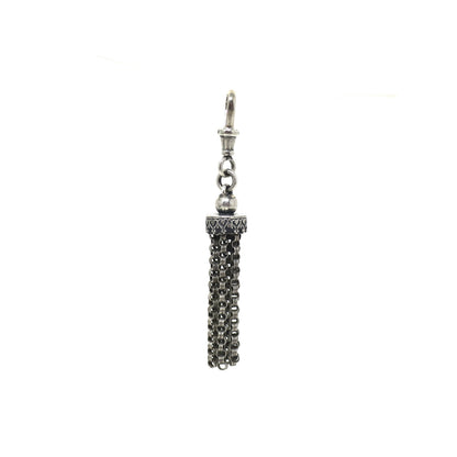 Antique Victorian Sterling Silver Ornate Fob Tassel Pendant
