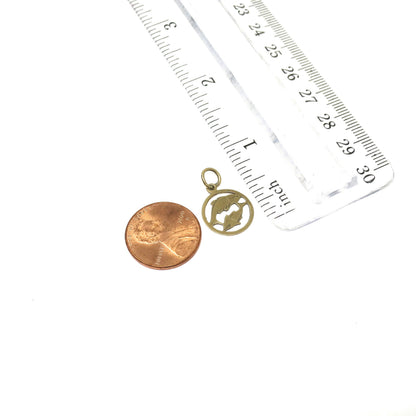 Vintage 1970's 9ct Gold Pisces Fish Zodiac Disc Charm