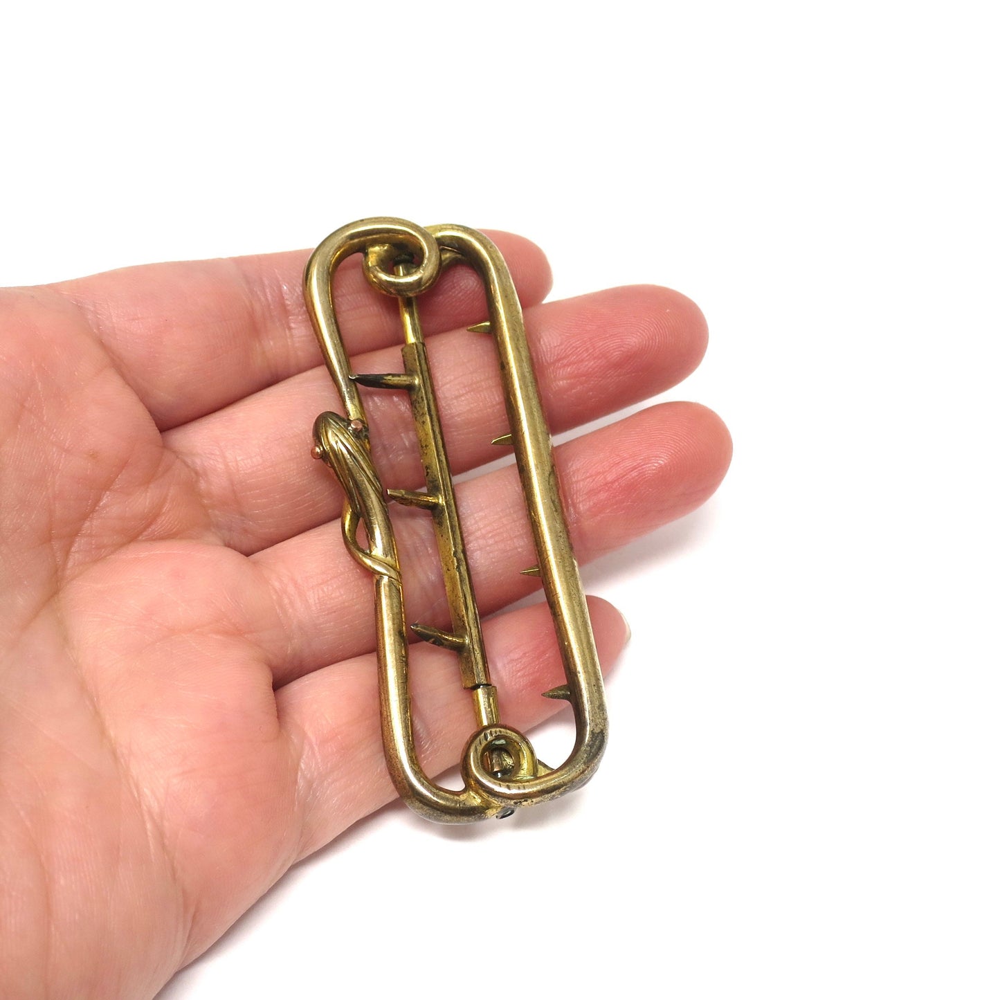 Antique Victorian Serpent Ouroboros Gold Cased Snake Buckle