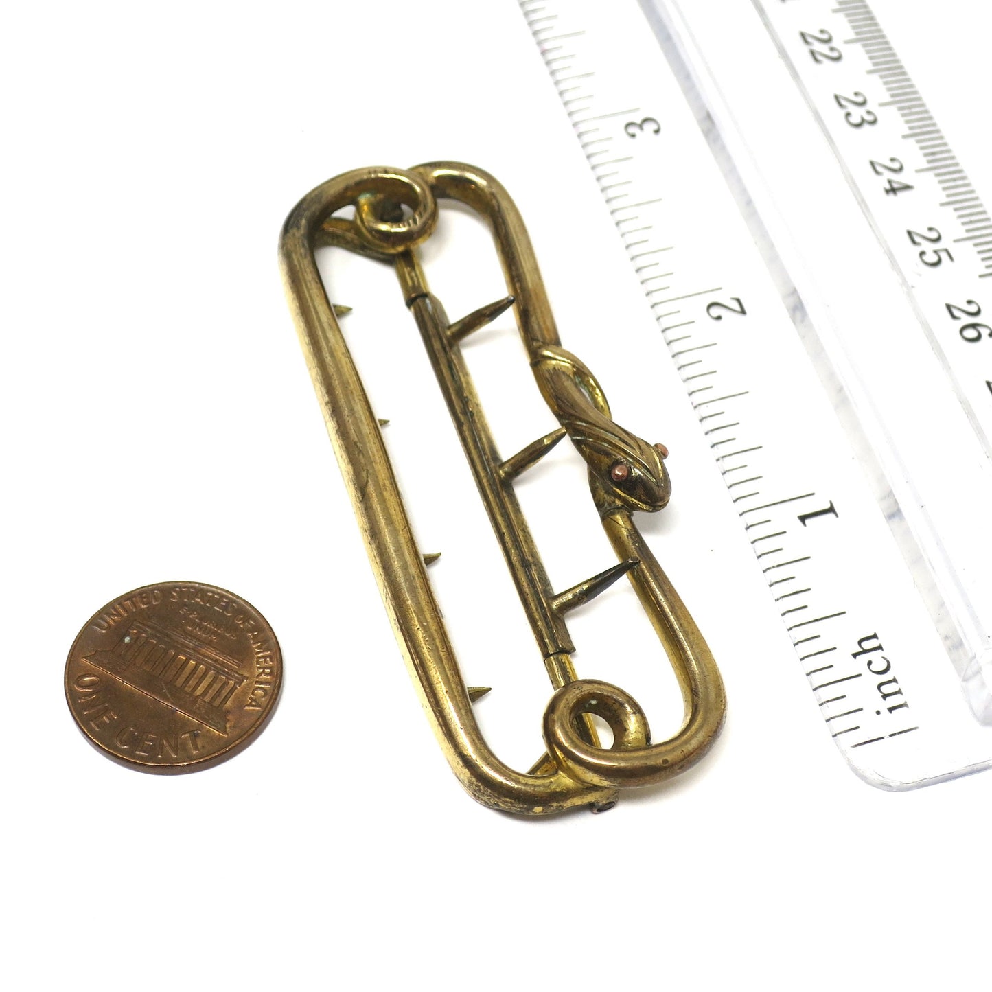 Antique Victorian Serpent Ouroboros Gold Cased Snake Buckle