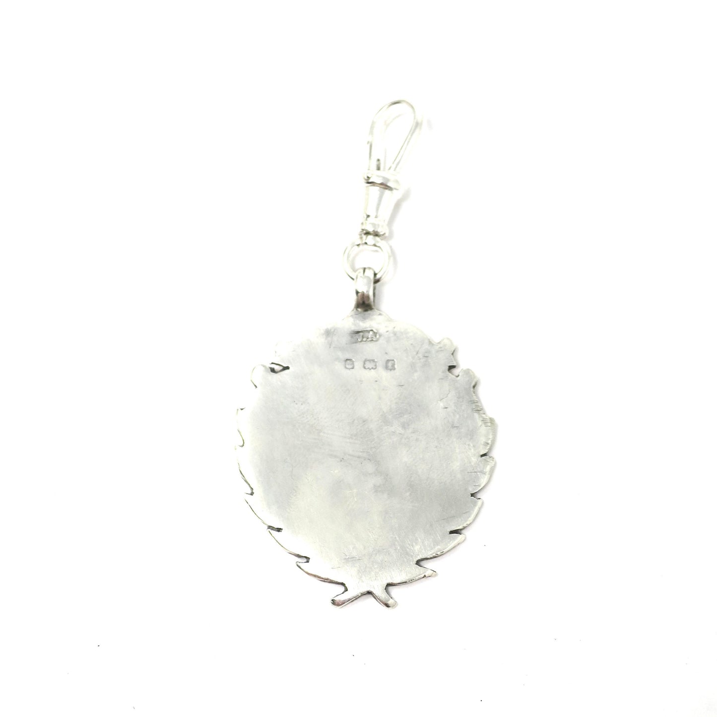Edwardian Sterling Silver Rose Gold Vermeil Fob Pendant: 1905 Birmingham Medal Shield