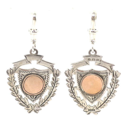 Georgian Sterling Silver Rose Gold Vermeil Cartouche Watch Fob Pendant 1801