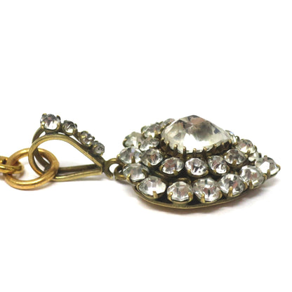 c. 1880s–1890s Antique Victorian Rose-Cut Diamond Paste Heart Pendant