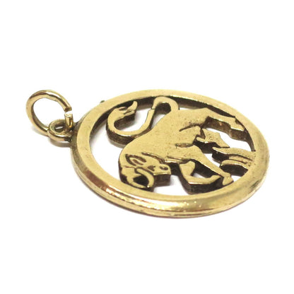Vintage 1970's 9ct Gold Taurus Zodiac Disc Charm