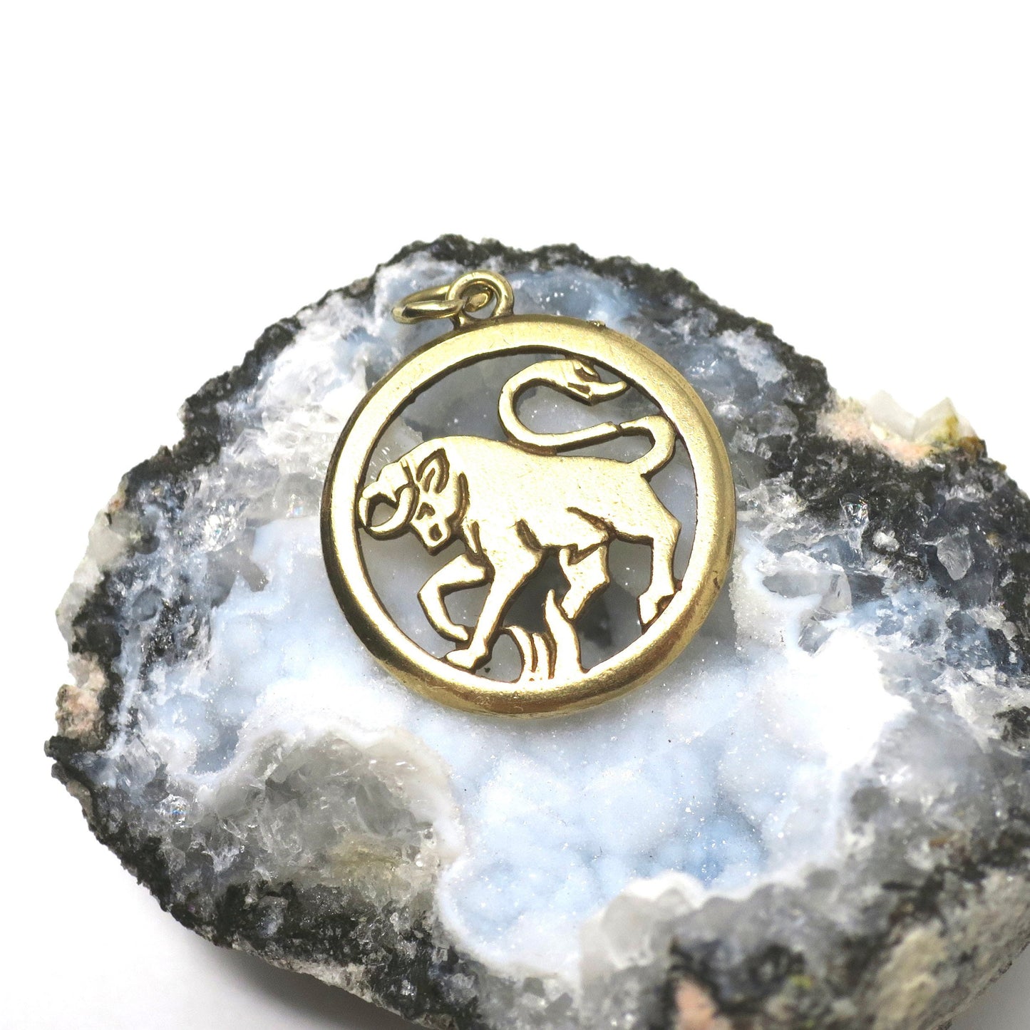 Vintage 1970's 9ct Gold Taurus Zodiac Disc Charm