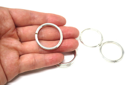 Large Sterling Silver Tiffany & Co Split Ring or “O” Pendant