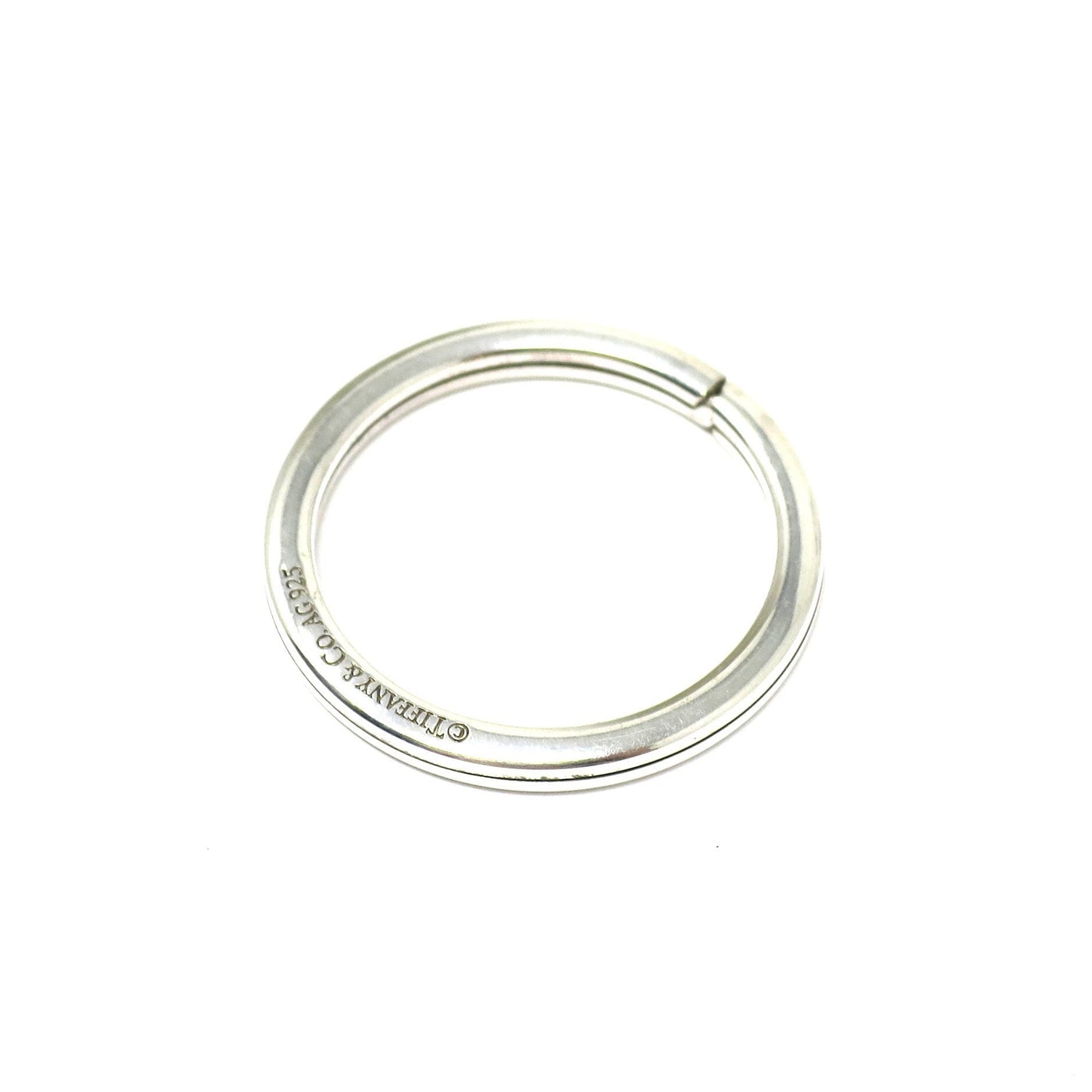 Large Sterling Silver Tiffany & Co Split Ring or “O” Pendant