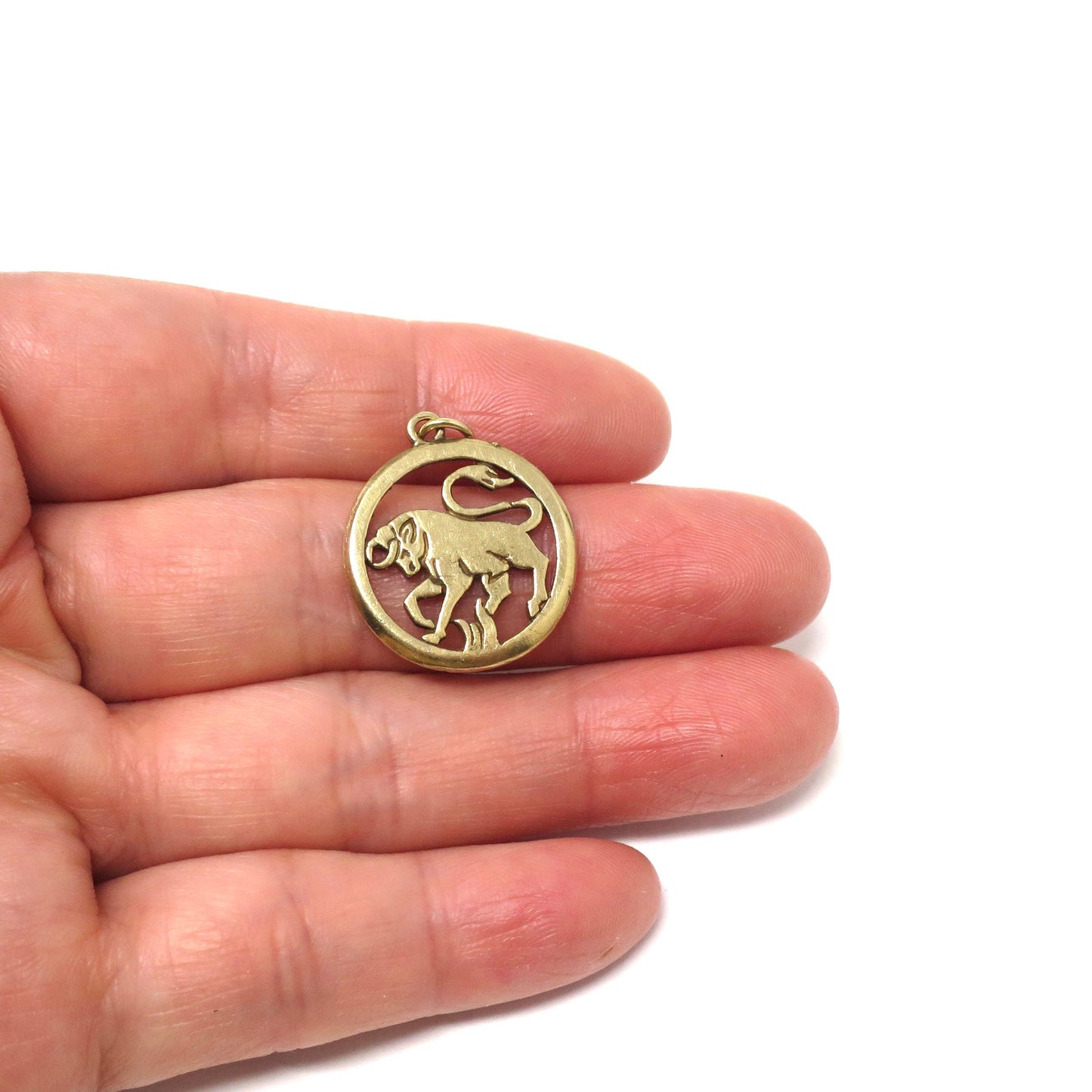 Vintage 1970's 9ct Gold Taurus Zodiac Disc Charm