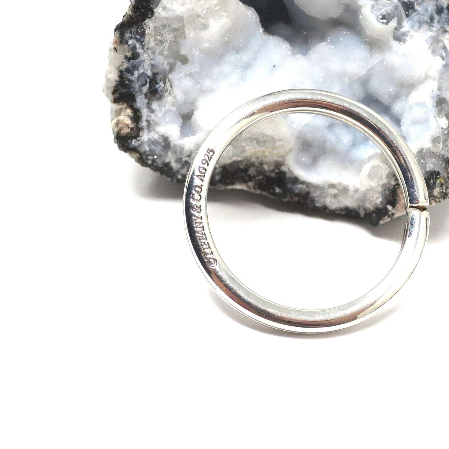 Large Sterling Silver Tiffany & Co Split Ring or “O” Pendant