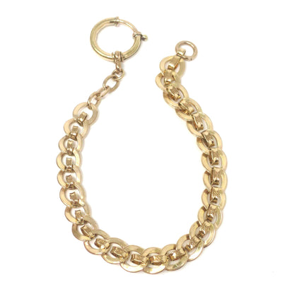Antique Edwardian 10k Rose Gold Filled Pocket Watch Chain Bracelet