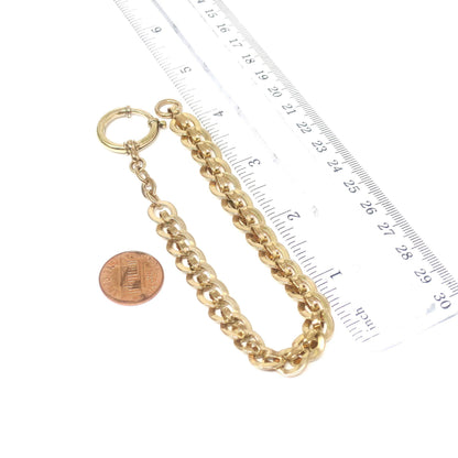 Antique Edwardian 10k Rose Gold Filled Pocket Watch Chain Bracelet