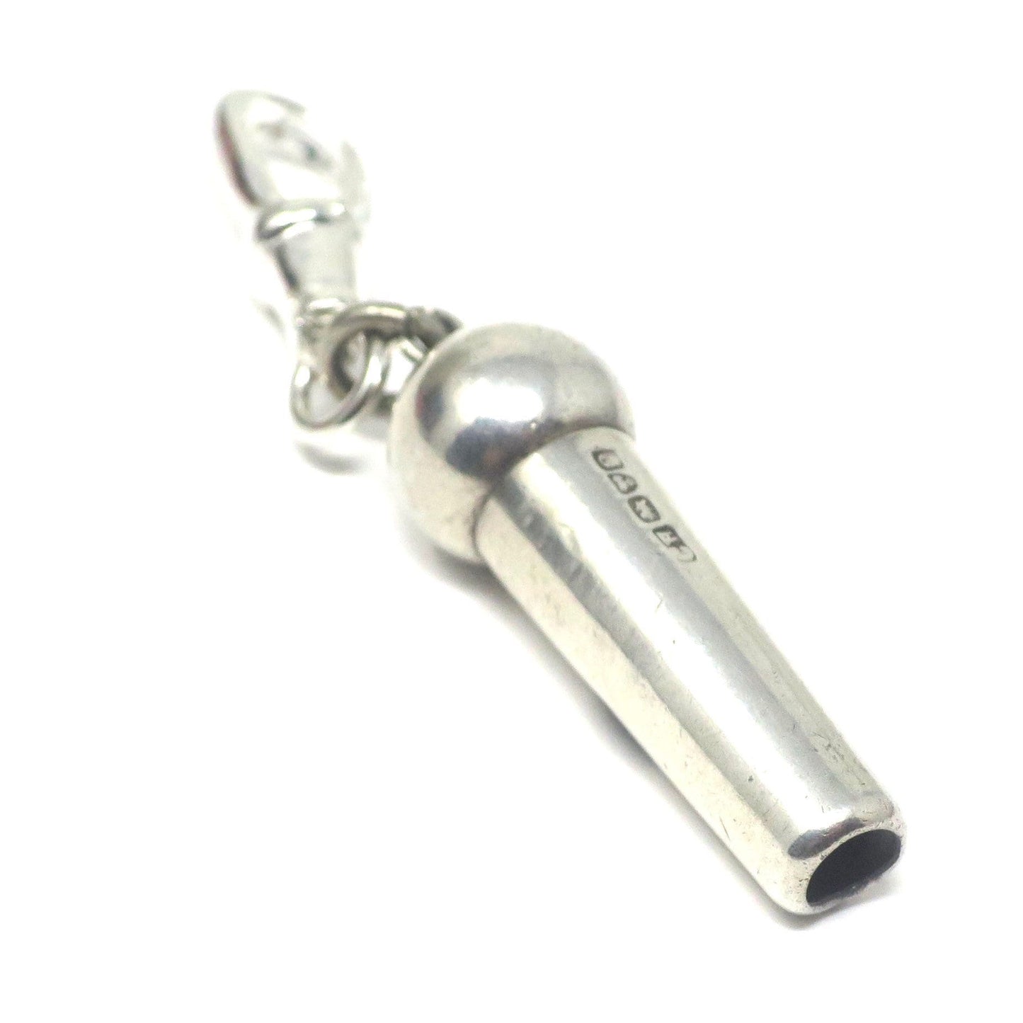 Antique 1904 Charles Horner Victorian English Sterling Silver Working Whistle Pendant