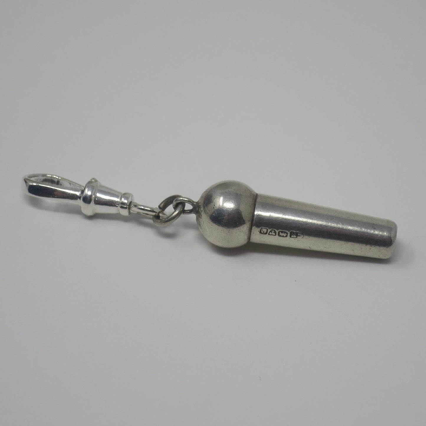 Antique 1904 Charles Horner Victorian English Sterling Silver Working Whistle Pendant
