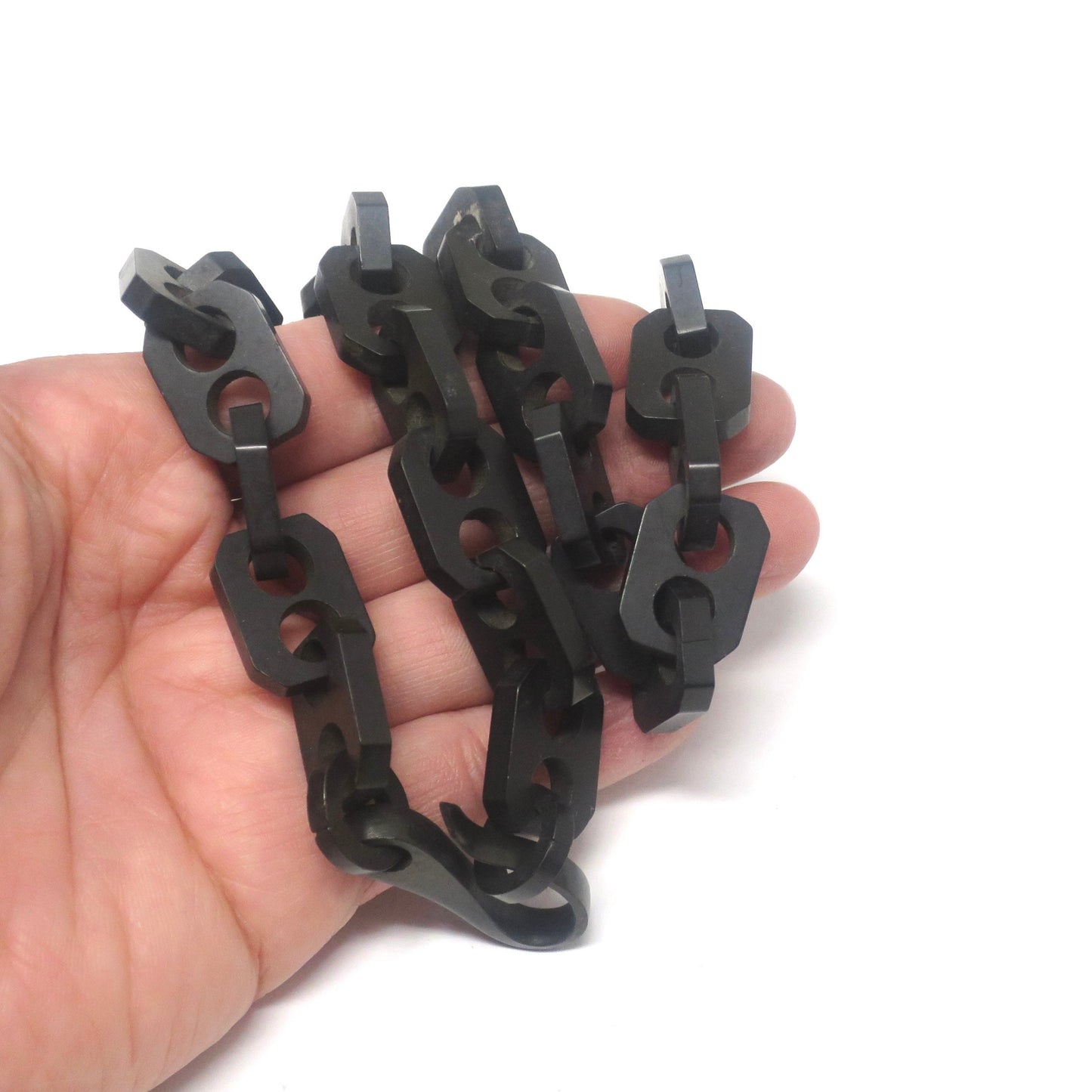 Victorian Gutta-Percha Vulcanite Mourning Necklace