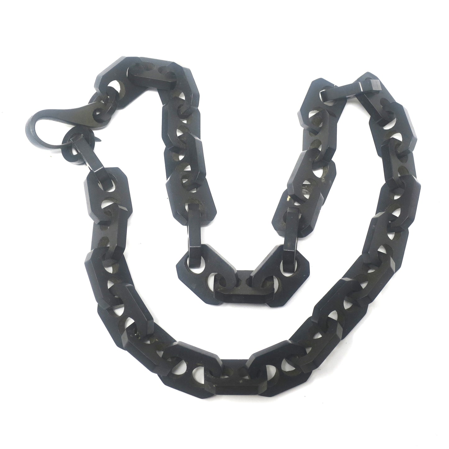 Victorian Gutta-Percha Vulcanite Mourning Necklace