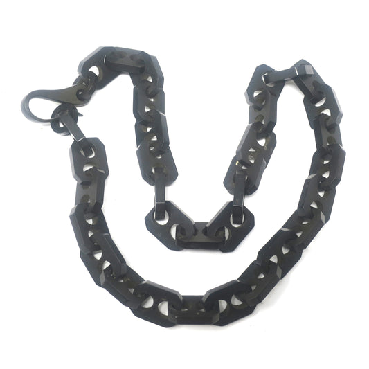 Victorian Gutta-Percha Vulcanite Mourning Necklace