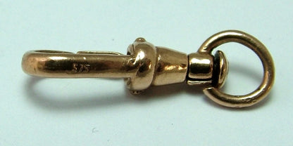 Vintage 1980’s Solid 9ct Rose Gold Swivel Dog Clip Fastener - For Hanging Fobs & Charms