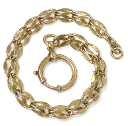 Antique Edwardian 10k Gold Filled Pocket Watch Chain: Bracelet Necklace Extender