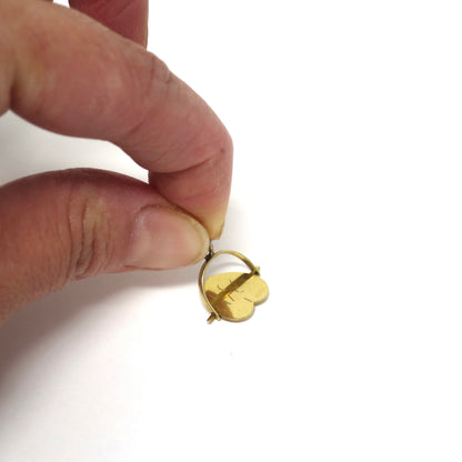 Vintage 1977 London 9ct Gold Heart Shaped 'I Love You' Spinner Charm