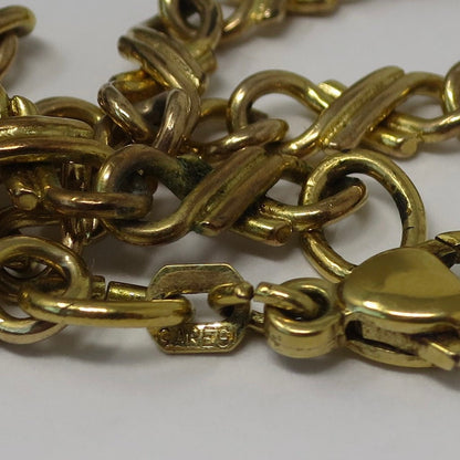 Vintage CAREGI 14k Gold Plated or Gold Filled Fancy Link Long Layering Necklace