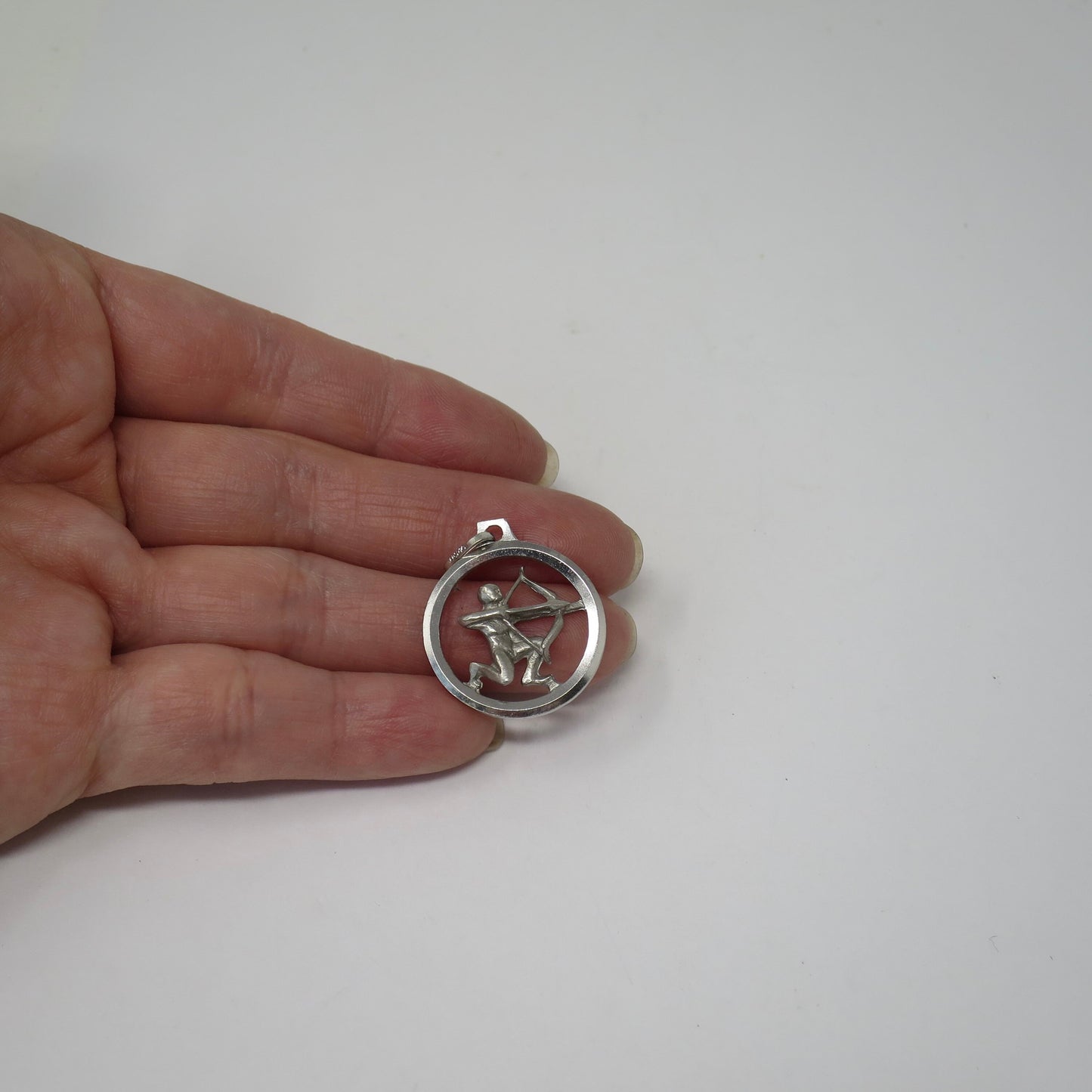Vintage Sterling Silver SAGITTARIUS Archer Dimensional Charm Pendant