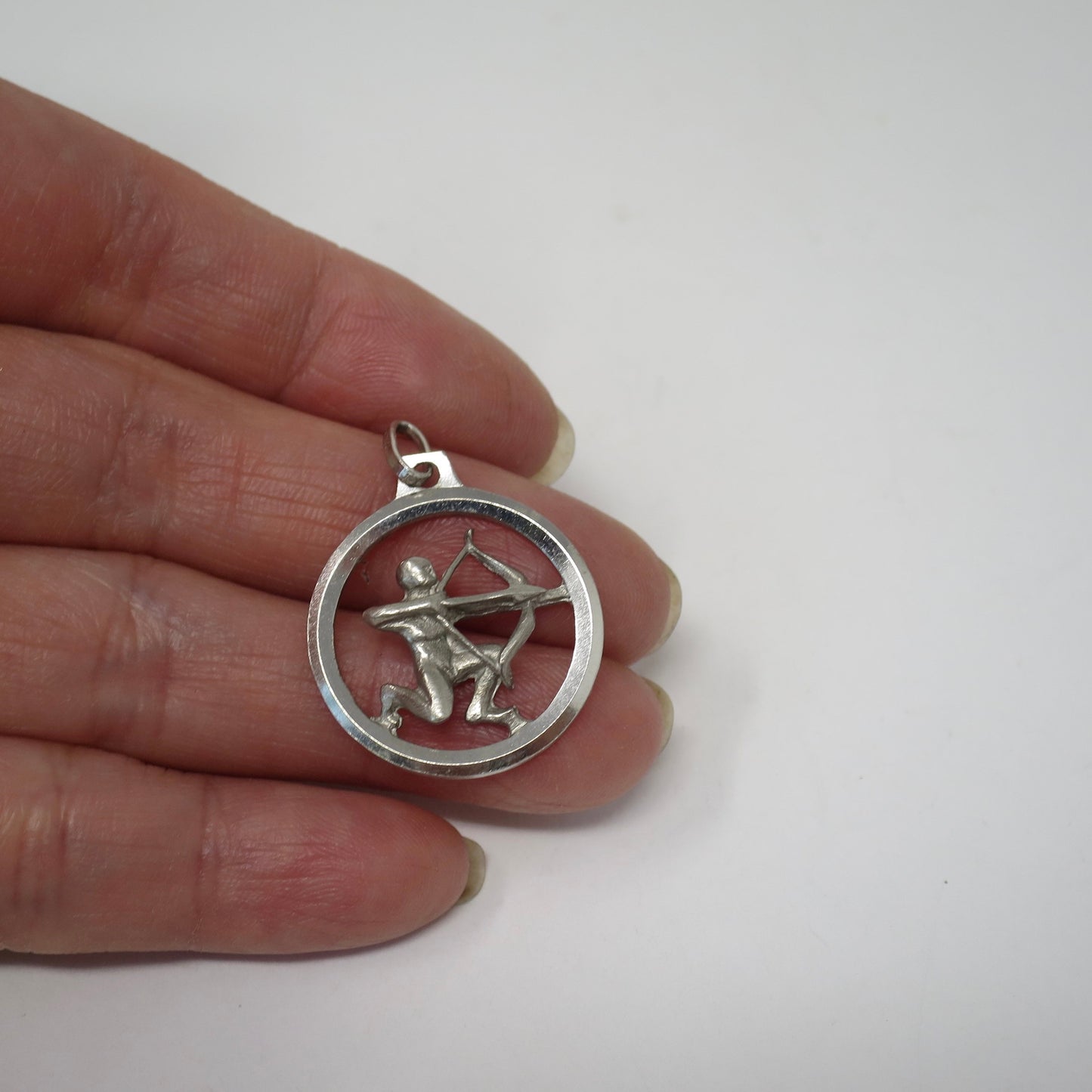 Vintage Sterling Silver SAGITTARIUS Archer Dimensional Charm Pendant