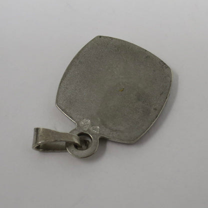 Vintage Sterling Silver SAGITTARIUS Archer Dimensional Square Charm for Necklace or Bracelet