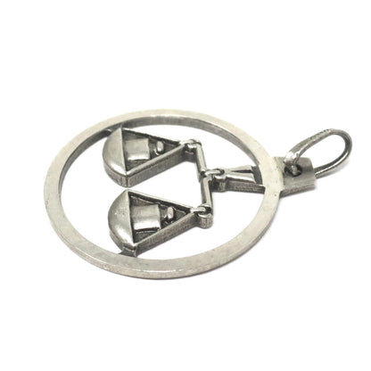 Vintage Anson GERMANY Sterling Silver Libra Zodiac Pendant