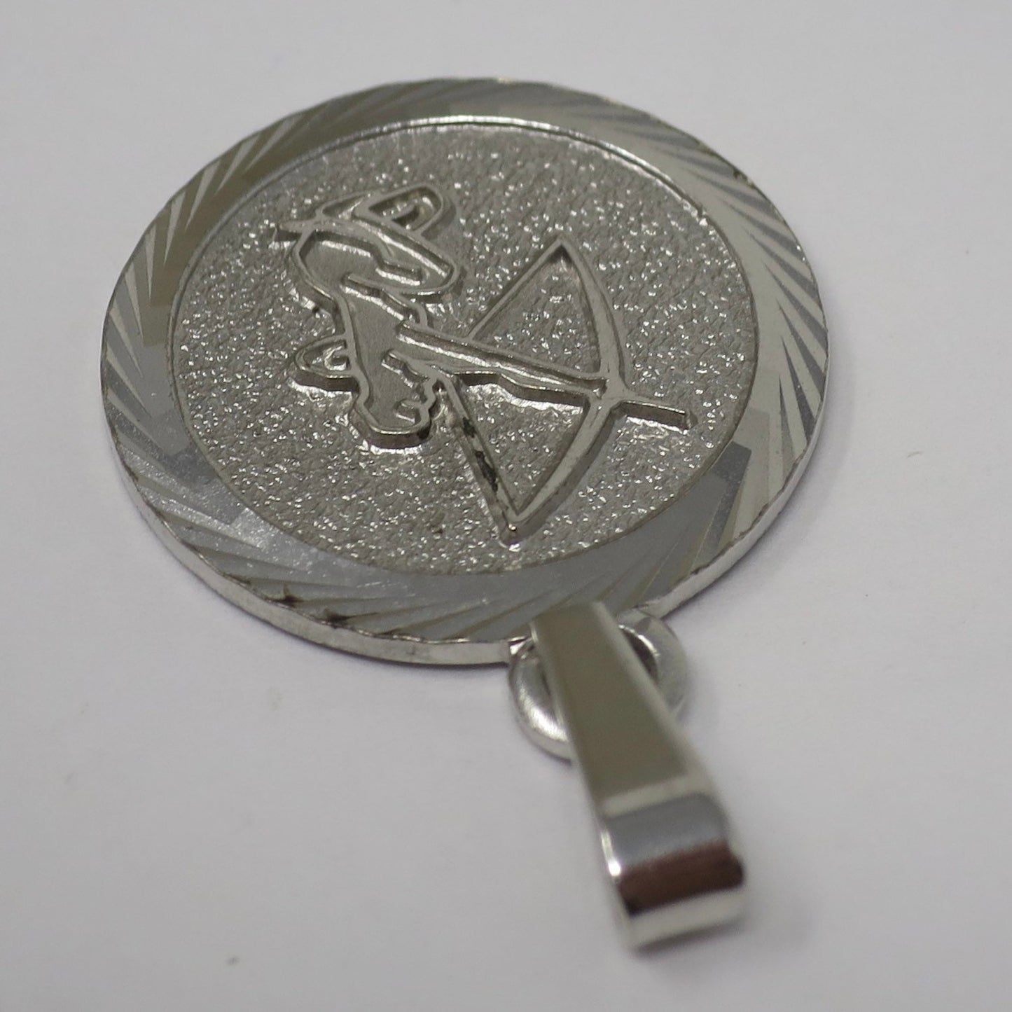 Vintage European Silver SAGITTARIUS Archer Dimensional Charm Pendant
